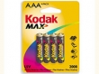 Kodak Kodak Max Super Alkaline AAA-4 mikro elem