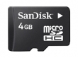 Sandisk Micro SDHC 4GB mem�riak�rtya
