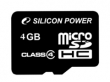 Silicon Power MicroSDHC 4GB Class4 memriakrtya