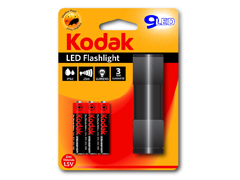 Kodak 9 LED-es fekete elemlámpa
