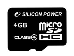 Silicon Power MicroSDHC 4GB Class4 memriakrtya