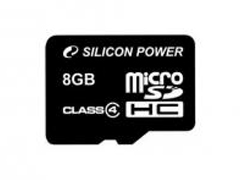 Silicon Power MicroSDHC 8GB Class4 memóriakártya