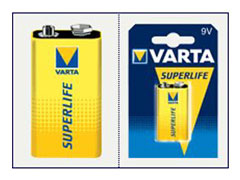 Varta 9 V 6F22  superlife elem