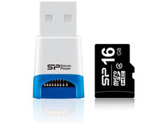 Silicon Power Micro SDHC Class4 16GB + Style memóriakártya olvasó