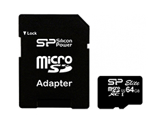 Silicon Power MicroSDXC UHS-1 Elite 64GB CL10+ad  adapter