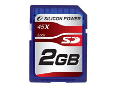 Silicon Power Secure Digital 2GB 45x mem�riak�rtya