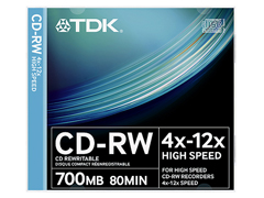 TDK CD-RW80 újraírható CD