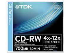 TDK CD-RW80 Slim * 10 újraírható CD