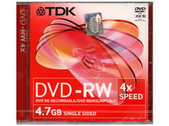 TDK DVD-RW 4x újraírható DVD