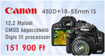 Canon EOS 450D+18-55mm IS t�k�rreflexes digit�lis f�nyk�pez�g�p