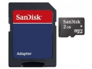 Sandisk Micro SD 2GB + adapter memóriakártya Sandisk Micro SD 2GB + adapter memóriakártya