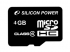 Silicon Power MicroSDHC 4GB Class4 memriakrtya