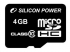 Silicon Power MicroSDHC 4GB Class10 memóriakártya
